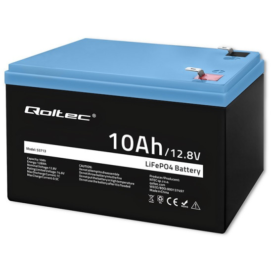 Akumulator LiFePO4 litowo-żelazowo-fosforanowy | 12.8V | 10Ah |  128Wh | BMS 