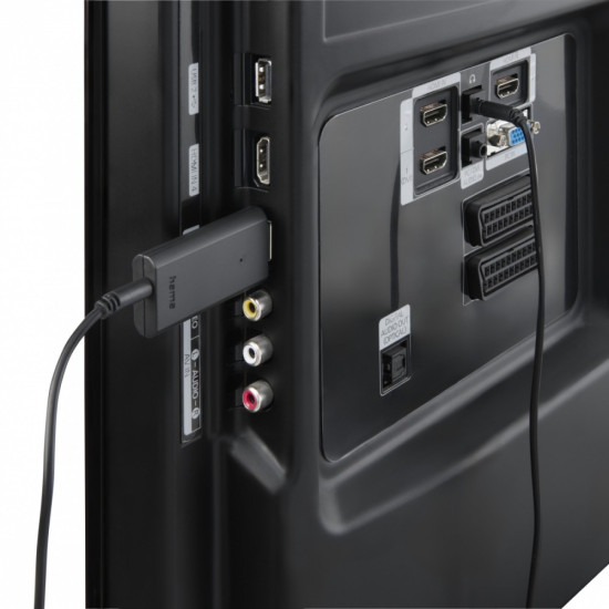 Słuchawki nauszne bezprzewodowe TV czarne 