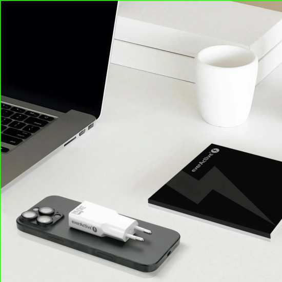 Ładowarka sieciowa SUPER SLIM QC 3.0 30W 1XUSB 1XUSB-C biała SC-380Q 