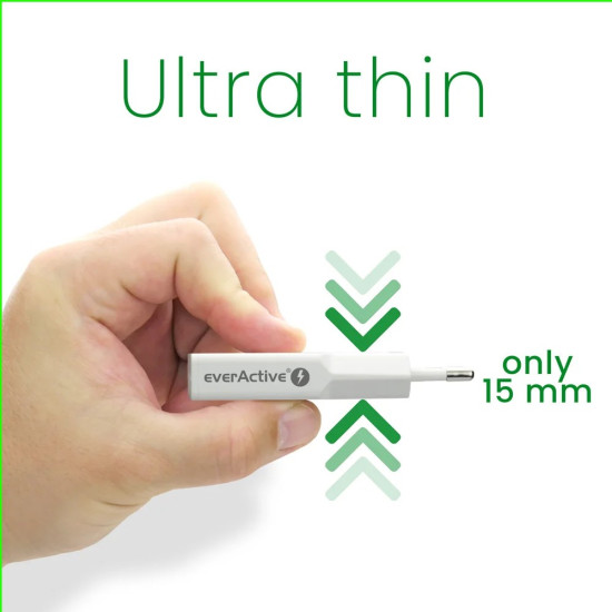 Ładowarka sieciowa SUPER SLIM QC 4+ 30W 2XUSB-C biała SC-385Q