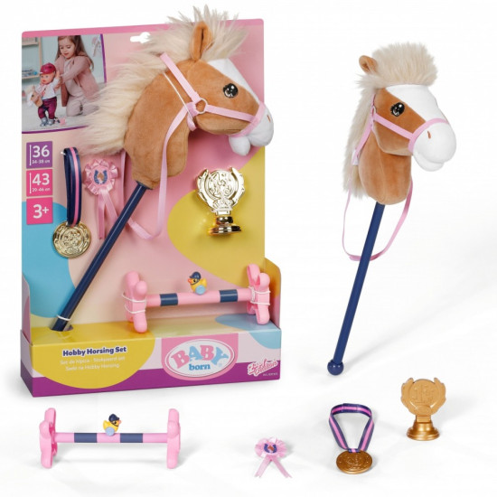 Zestaw Hobby Horse dla lalki Baby Born 43 i 36 cm