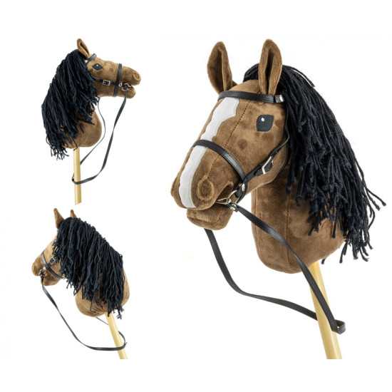 Koń na kiju Hobby Horse Dark Brown brązowy