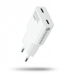 Ładowarka sieciowa SUPER SLIM QC 4+ 30W 2XUSB-C biała SC-385Q