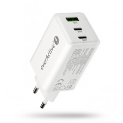 Ładowarka sieciowa GAN QC 4+ 65W 1XUSB 2XUSB-C biała SC-655Q