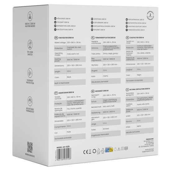 Termowentylator 2000W AD-02/B 