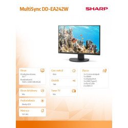 Monitor MultiSync DD-EA242W 24.1 cala  czarny