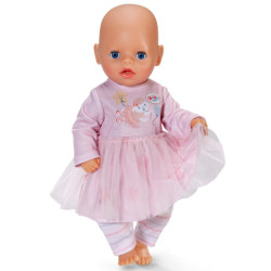 Baby Born Sukienka różowa z rękawami 36 cm 