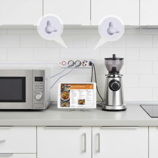 Listwa zasilająca MCE394 W 3 gniazda 3xUSB, 110-240V AC 50/60, 2.1A max 2500W, biała 