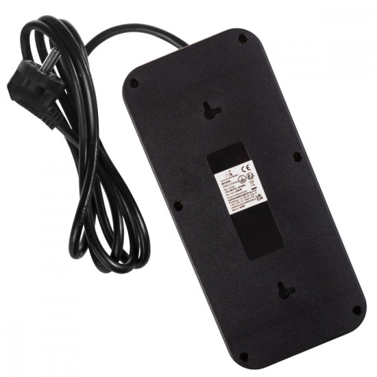 Listwa zasilająca MCE389 B 6 gniazd 4xUSB-A, 1xUSB-C 110-240V AC 50/60Hz, 2.1A max 2500W, czarna