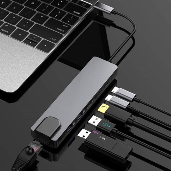 Adapter USB-C Hub USB-C/A LAN HDMI