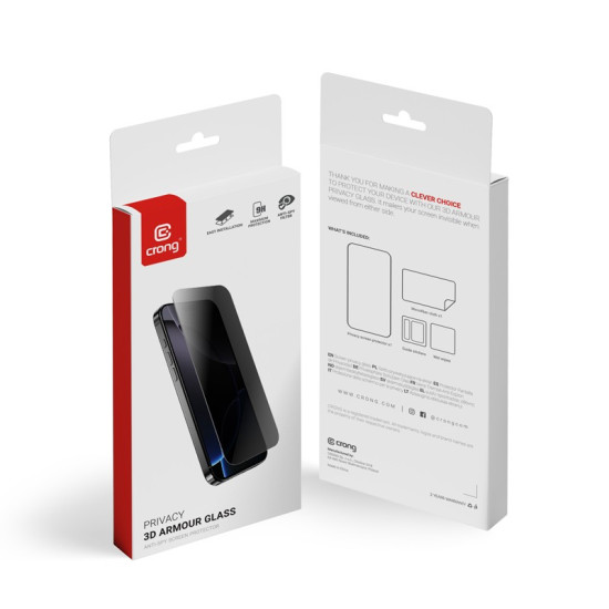 Hartowane szkło prywatyzujące Privacy 3D Armour Glass - iPhone Air