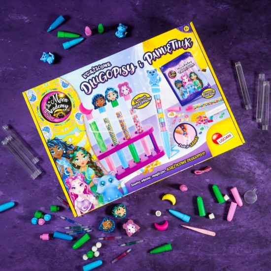 Zestaw kreatywny Moon Academy Księżycowe długopisy i pamiętnik 