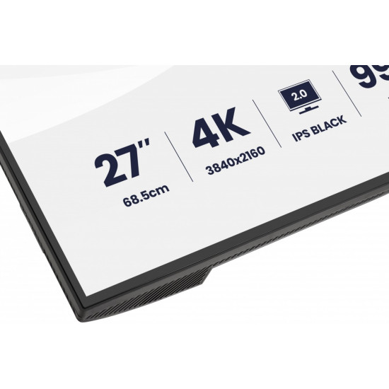 Monitor 27 cali ProGraphic HB2701UHSNP-B1 4K,IPS BLACK 2.0,450cd,VESA USB-c dock(PD:96W),HDMI,DP,DAISY/CHAIN,4xUSB,RJ45,3000:1,sRGB:100%,DCI-P3:99%,KV