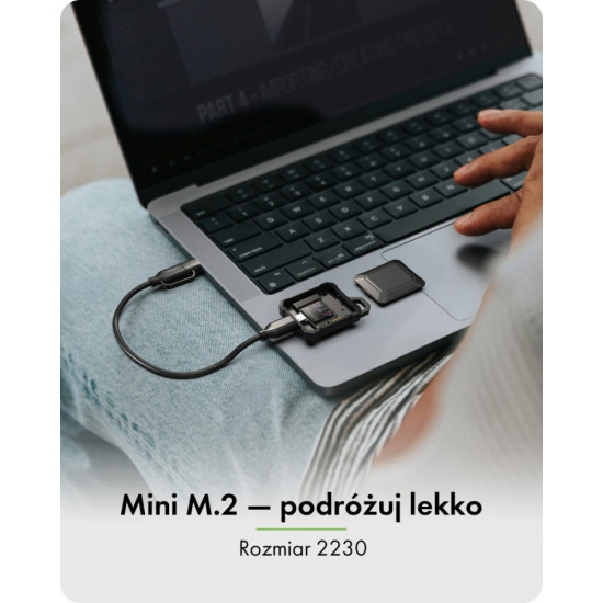 Obudowa mini IB-1601MP-CU31 Mini M.2 NVMe obudowa dla M.2 2230 