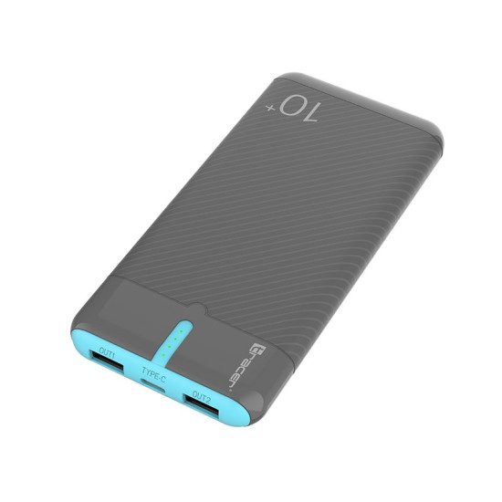 PowerBank EnerGo 10000mAh szaro-niebieski