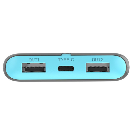 PowerBank EnerGo 10000mAh szaro-niebieski