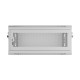 Szafa instalacyjna rack wisząca 19 cali 4U 600x450 drzwi perforowane (flat pack) szara