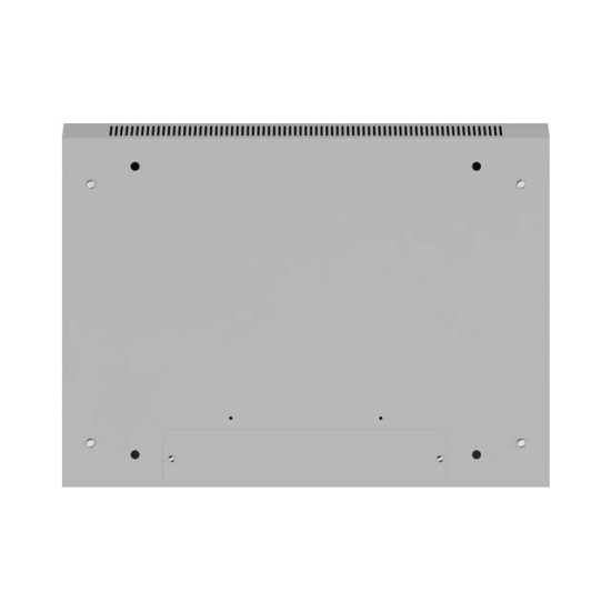 Szafa instalacyjna rack wisząca 19 cali 6U 600x450 drzwi perforowane (flat pack) szara