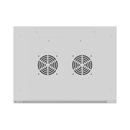 Szafa instalacyjna rack wisząca 19 cali 9U 600x450 drzwi perforowane (flat pack) szara