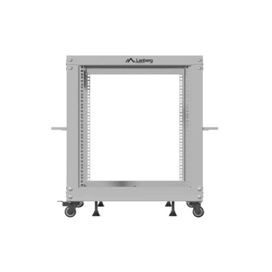 Stojak Open rack 19 cali 12U 600x600-1100 regulowany szary