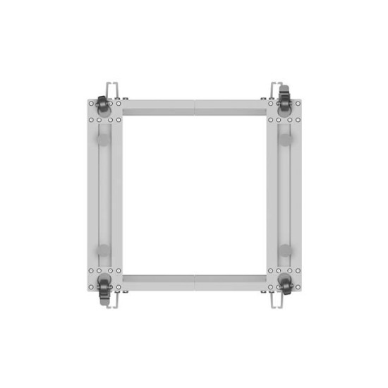 Stojak Open rack 19 cali 12U 600x600-1100 regulowany szary