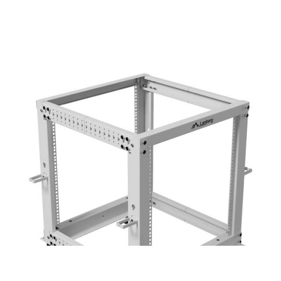 Stojak Open rack 19 cali 12U 600x600-1100 regulowany szary