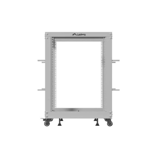 Stojak Open rack 19 cali 15U 600x600-1100 regulowany szary