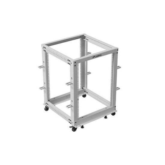 Stojak Open rack 19 cali 15U 600x600-1100 regulowany szary