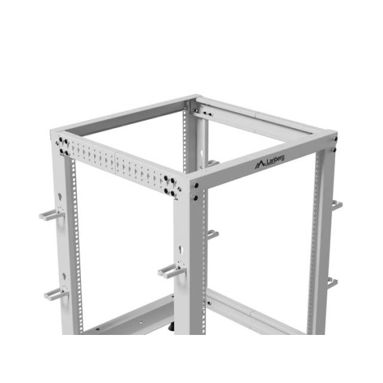 Stojak Open rack 19 cali 15U 600x600-1100 regulowany szary