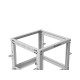 Stojak Open rack 19 cali 9U 600x600-1100 regulowany szary
