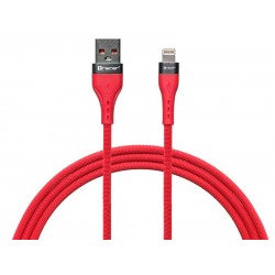 Kabel USB A - Lightning 1m Czerwony