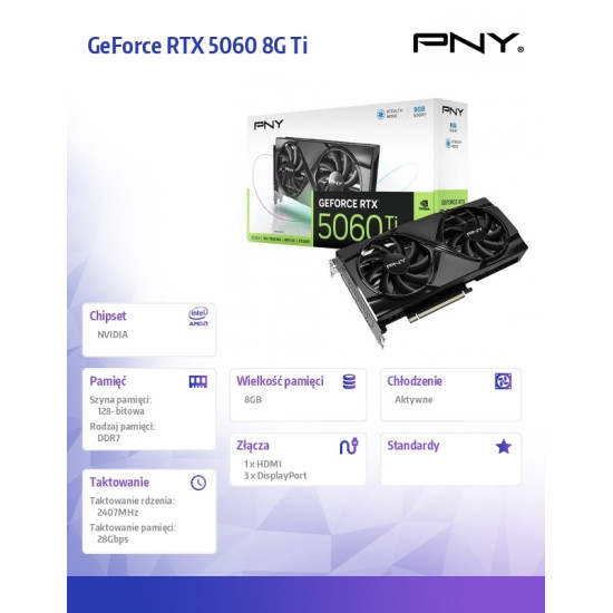 Karta graficzna GeForce RTX 5060 8G Ti VCG5060T8DFXPB1 