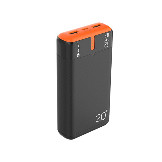 Power bank EnerGen 20000mAh PD+QC3.0 czarno-pomarańczowy