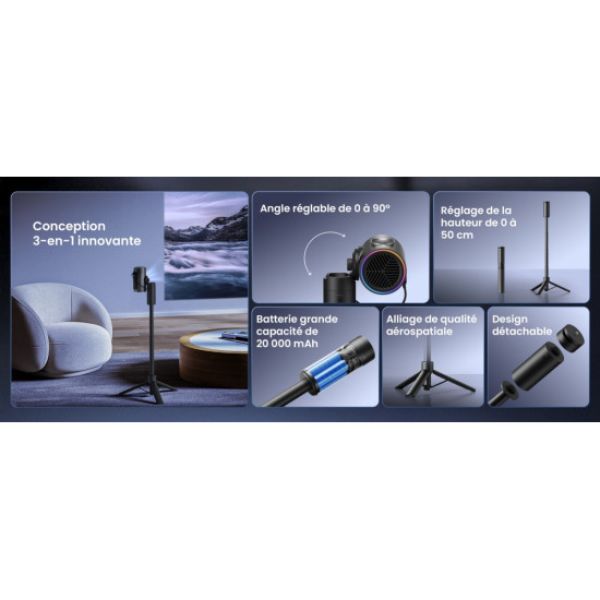 Projektor picoPlay, zestaw: stojak+powerbank 