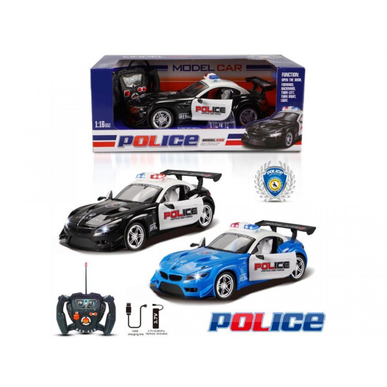Auto policja R/C światło, otwierane drzwi