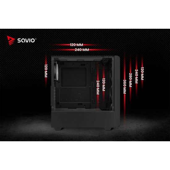 Obudowa komputerowa NOCTIS GLASS RGB X1