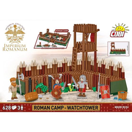 Klocki Wieża strażnicza rzymskiego obozu 628 elementów