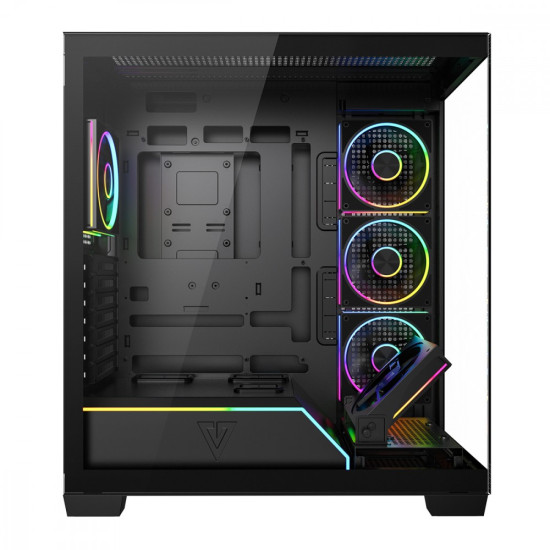 Obudowa PC VOLCANO STELLAR PLUS ARGB MIDI 5F Czarna
