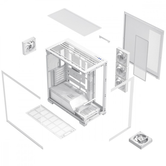 Obudowa PC VOLCANO STELLAR PLUS ARGB MIDI 5F Biała