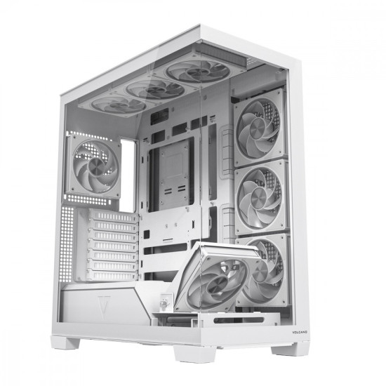 Obudowa PC VOLCANO STELLAR PLUS ARGB MIDI 8F Biała
