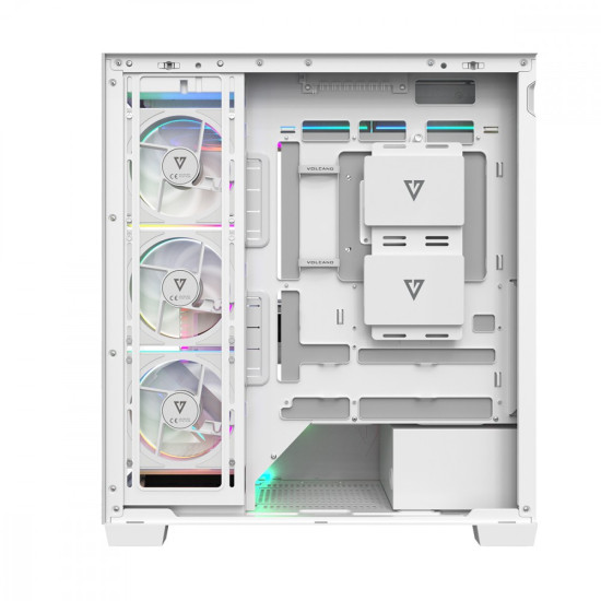 Obudowa PC VOLCANO STELLAR PLUS ARGB MIDI 8F Biała