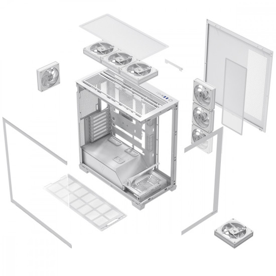 Obudowa PC VOLCANO STELLAR PLUS ARGB MIDI 8F Biała
