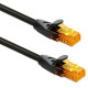 Kabel patchcord UTP | kat.6 | 2 x RJ-45 | High speed 1Gb/s | Pozłacane styki | 10m | Czarny 