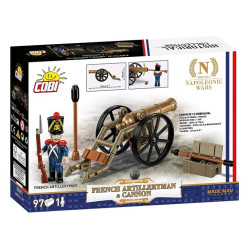 Klocki Francuski artylerzysta z armatą 97 elementów