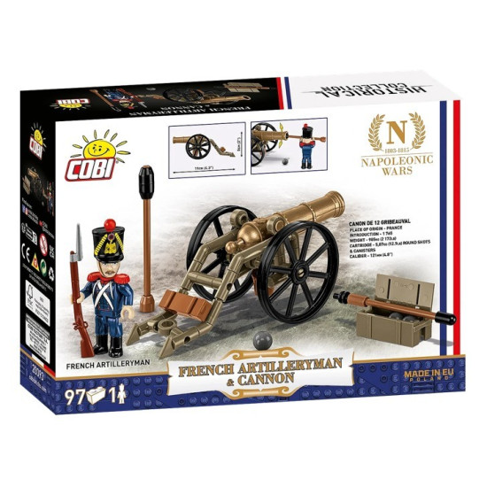 Klocki Francuski artylerzysta z armatą 97 elementów
