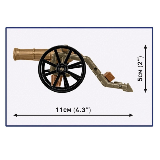 Klocki Francuski artylerzysta z armatą 97 elementów
