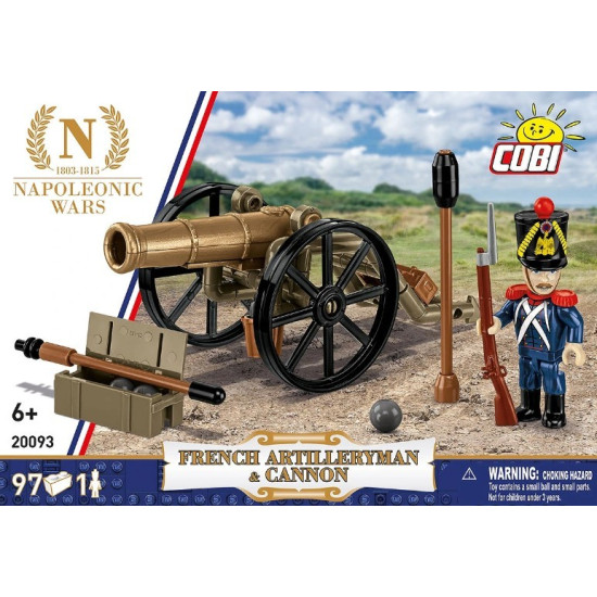Klocki Francuski artylerzysta z armatą 97 elementów