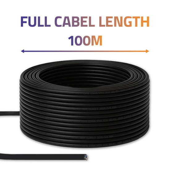 Kabel patchcord sieciowy skrętka UTP | CAT6 | High speed 1Gb/s | LAN | 100m | Czarny 