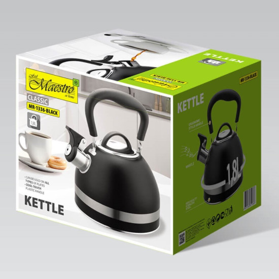 Czajnik nieelektryczny 1,8 l MR-1336-BLACK