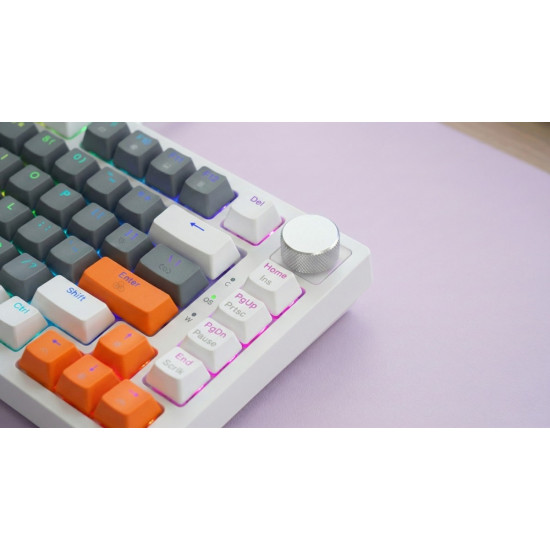 Klawiatura magnetyczna ASTRAL White OUTEMU White jade RGB 3 kolory keycapów